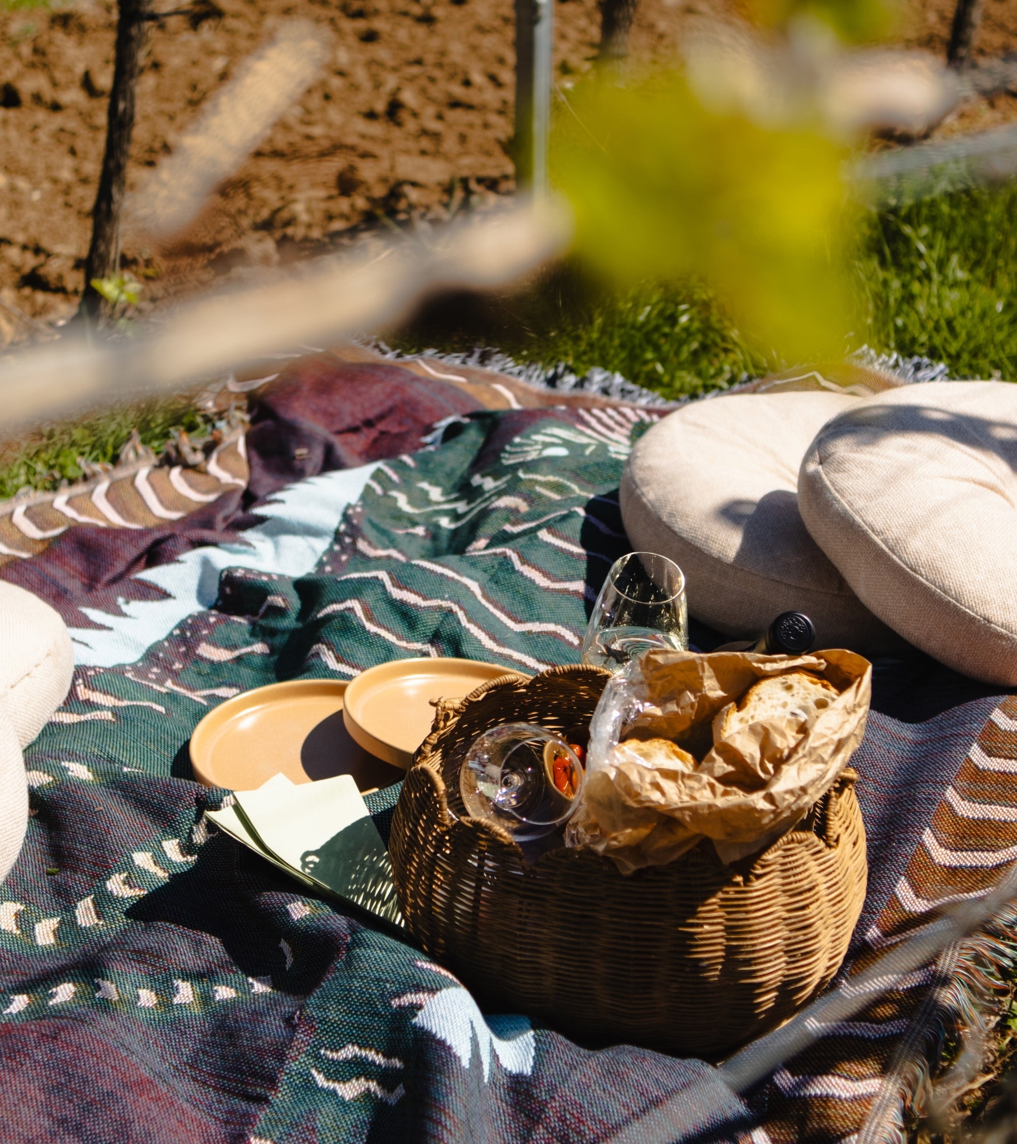 Weinberg Picknick für 2